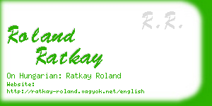 roland ratkay business card